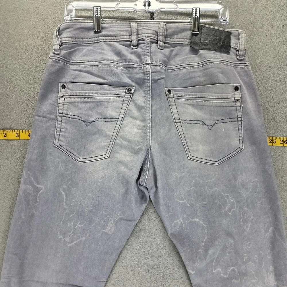 Diesel Jeans‎ Mens 30x30 Gray Krayver Light Wash Regular Slim Carrot 0819D